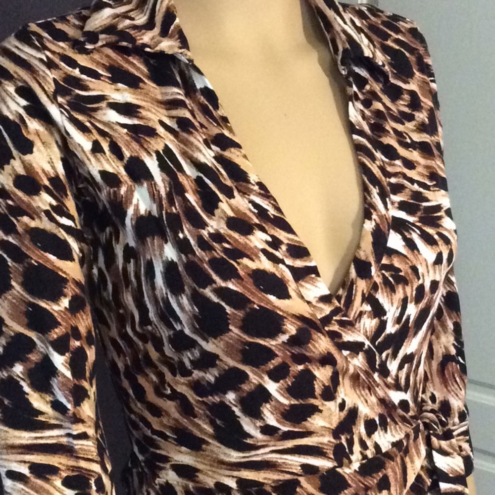 VENUS Animal Print Shorts in Brown and Black